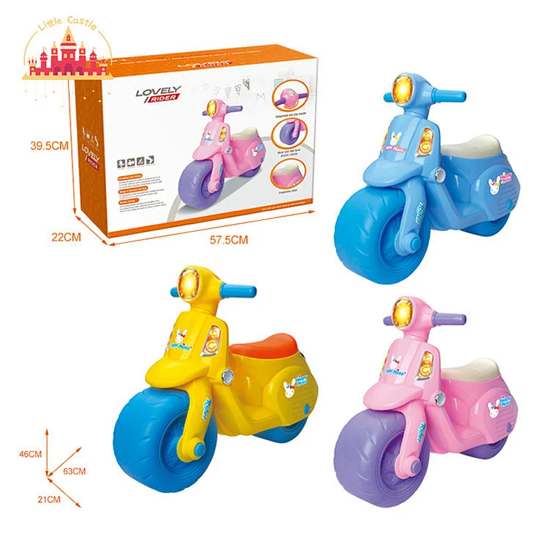 Lovely Pink Kids Push Sliding Plastic Ride On Swing Car Toy With Music SL16D095